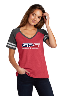 Ladies Red Game Day-Neck
